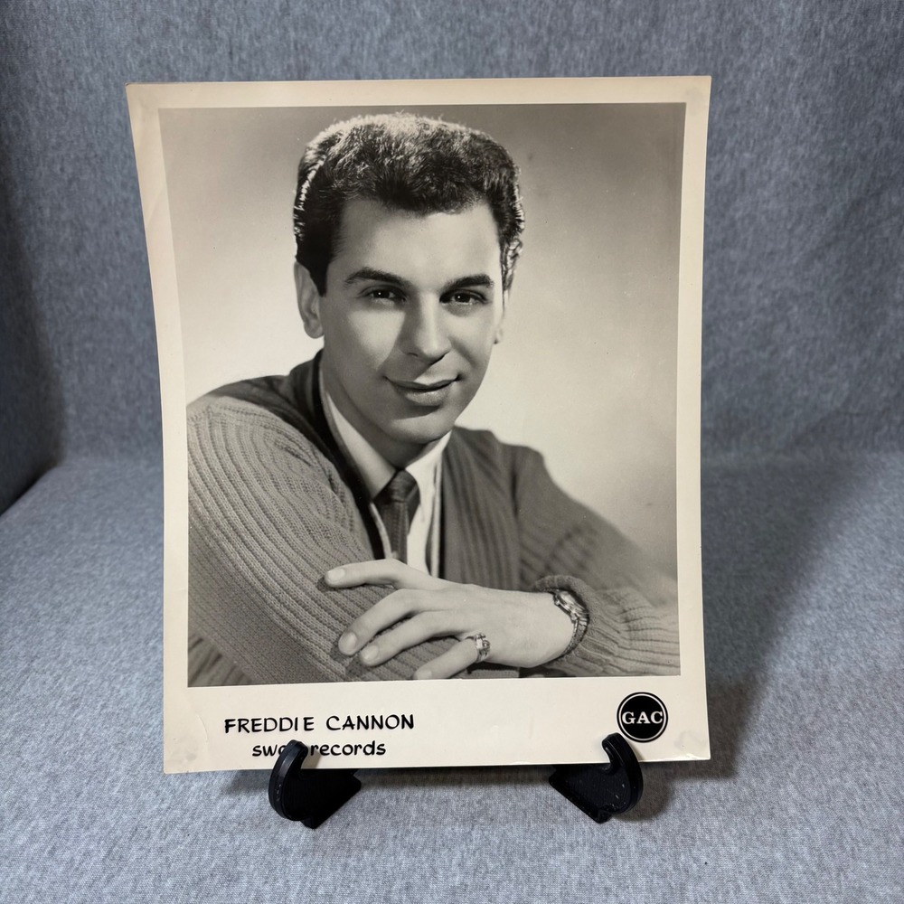 Freddie Cannon Vintage Promo Photo Swan Records GAC Black White Music Photo